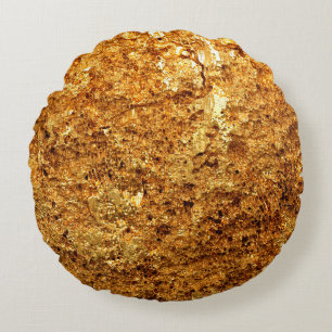Luxe goudtextuur. rond kussen