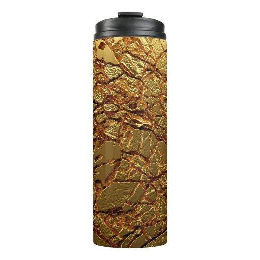 Luxe goudtextuur. thermosbeker (Voorkant)