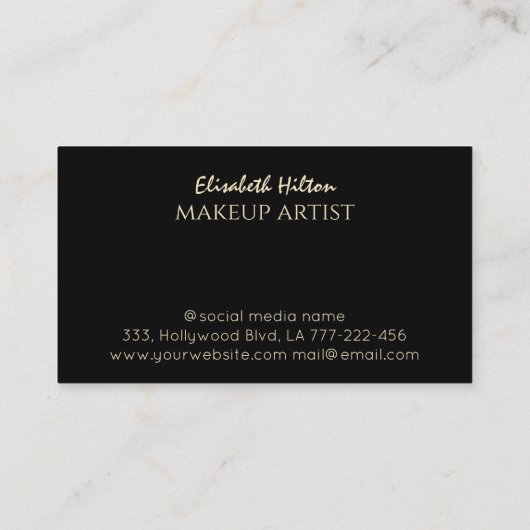 Luxe goudvlinders logo visitekaartje (Achterkant)