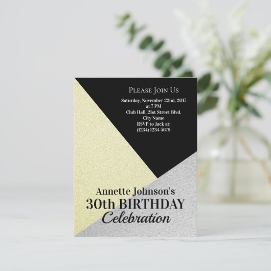 Luxe goudvormig gouden zilver kaart (Staand voorkant)