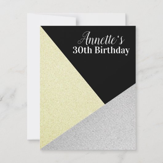 Luxe goudvormig gouden zilver kaart (Achterkant)