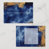 Luxe goudWaterverf Cadeaubon Visitekaartje (Voorkant / Achterkant)