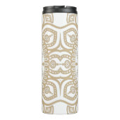 Luxe goudwit Mandala herinnert aan Meditation Thermosbeker (Achterkant)