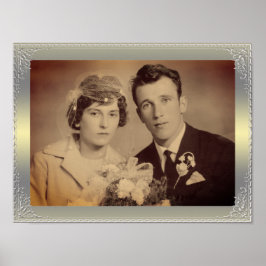 Luxe goudzilver lijst op maat poster