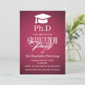 Luxe Gradiënt PhD Afstudeerfeest Kaart (Staand voorkant)
