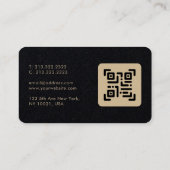 Luxe grafische gouden artistieke unieke Abstracte Visitekaartje (Achterkant)