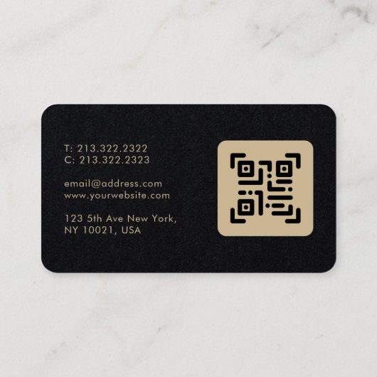 Luxe grafische gouden artistieke unieke Abstracte Visitekaartje (Achterkant)