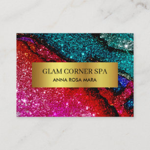 *~* Luxe gram Rainbow QR Glitter Bling Beauty Visitekaartje