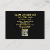 *~* Luxe gram Rainbow QR Glitter Bling Beauty Visitekaartje (Achterkant)