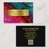 *~* Luxe gram Rainbow QR Glitter Bling Beauty Visitekaartje (Voorkant / Achterkant)