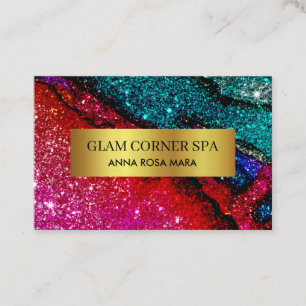 *~* Luxe gram Rainbow QR Glitter Glitz Beauty Visitekaartje