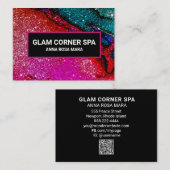 *~* Luxe gram Rainbow QR Glitter Glitz Beauty Visitekaartje (Voorkant / Achterkant)