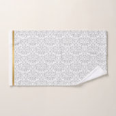 LUXE GRAY  FLORAL GOLD BATH TOWEL SET BAD HANDDOEK (Handdoek)