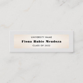 Luxe Gray Gold Afstuderen Naam invoegen Mini Visitekaartje