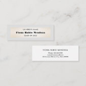 Luxe Gray Gold Afstuderen Naam invoegen Mini Visitekaartje (Voorkant / Achterkant)