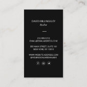 Luxe Gray Skeleton Key Monogram Makelaar Visitekaartje (Achterkant)