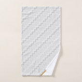 LUXE GRAY WHITE CHEVRON GOLD BATH TOWEL SET BAD HANDDOEK (Handdoek)