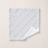 LUXE GRAY WHITE CHEVRON GOLD BATH TOWEL SET BAD HANDDOEK (Wasdoekje)