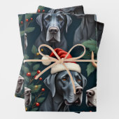 Luxe Great Dane-cadeaupapier Inpakpapier Vel (In situ)