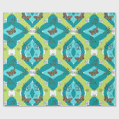 Luxe green garden art cadeaupapier (Vlak)