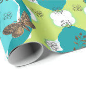 Luxe green garden art cadeaupapier (Rol Hoek)