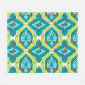 Luxe green garden art fleece deken (Voorkant (Horizontaal))