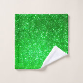 Luxe Green Gold Glitter Bath-handdoekset Bad Handdoek (Wasdoekje)