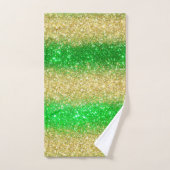 Luxe Green Gold Glitter Bath-handdoekset Bad Handdoek (Handdoek)