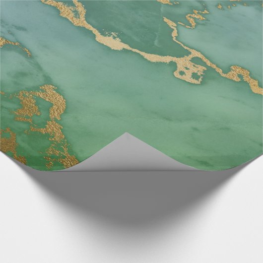 LUXE GREEN GOLD MARBLE WRAPPING PAPIER GIFT WRAP (Hoek)