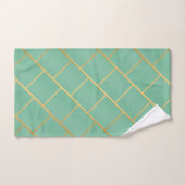 LUXE GREEN STRIPE ABSTRACTE BATHROOM TOWEL SET BAD HANDDOEK (Handdoek)