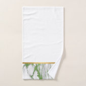 LUXE GREEN WITTE MAALBARE GOLD BATHROOM TOWEL SET BAD HANDDOEK (Handdoek)