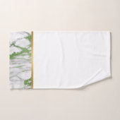 LUXE GREEN WITTE MAALBARE GOLD BATHROOM TOWEL SET BAD HANDDOEK (Handdoek)