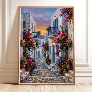Luxe Grieks Eiland Muurkunst Canvasprint Poster