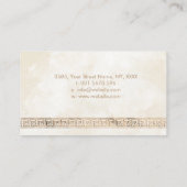 Luxe Grieks Sleutel - Grieks meander -  Goud Visitekaartje (Achterkant)