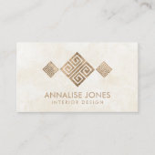 Luxe Grieks Sleutel - Grieks meander -  Goud Visitekaartje (Voorkant)
