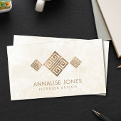 Luxe Grieks Sleutel - Grieks meander - Goud Visitekaartje