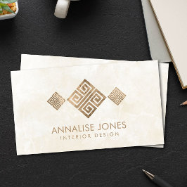 Luxe Grieks Sleutel - Grieks meander -  Goud Visitekaartje