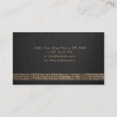 Luxe Griekse Sleutel - Griekse meander - Goud op Z Visitekaartje (Achterkant)