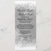 Luxe Grijs Frosty Sneeuwvlok Winter Menu (Voorkant)