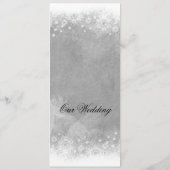 Luxe Grijs Frosty Sneeuwvlok Winter Menu (Achterkant)