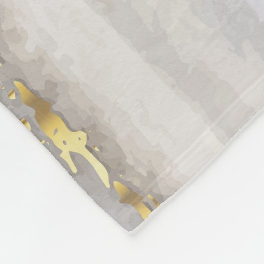 Luxe Grijs Goud Waterverf Textuur Fleece Deken (Hoek)