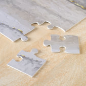 Luxe Grijs Goud Waterverf Textuur Legpuzzel (Zijkant)