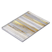Luxe Grijs Goud Waterverf Textuur Notitieboek (Linkerzijde)