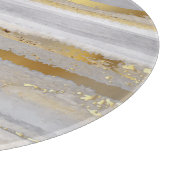 Luxe Grijs Goud Waterverf Textuur Snijplank (Hoek)