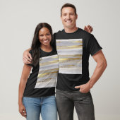 Luxe Grijs Goud Waterverf Textuur T-shirt (Unisex)
