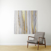 Luxe Grijs Goud Waterverf Textuur Wandkleed (In Situ (horizontaal))