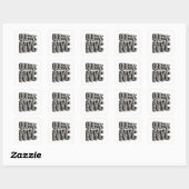 Luxe Grijs QUEENS NYC Decal Kunst Vierkante Sticker (Vel)