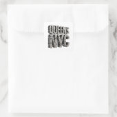 Luxe Grijs QUEENS NYC Decal Kunst Vierkante Sticker (Tas)