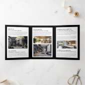 Luxe Grijs Skelet Key Real Estate Brochure Drieluik Kaart (Binnen)