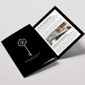 Luxe Grijs Skelet Key Real Estate Brochure Drieluik Kaart